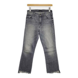 mother AOS INSIDER CROP ストレッチ素材 カットオフ デニムパンツ グレー レディース マザー【中古】5-1229G∞