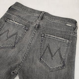 mother AOS INSIDER CROP ストレッチ素材 カットオフ デニムパンツ グレー レディース マザー【中古】5-1229G∞