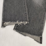 mother AOS INSIDER CROP ストレッチ素材 カットオフ デニムパンツ グレー レディース マザー【中古】5-1229G∞