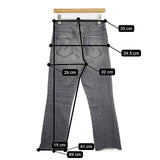 mother AOS INSIDER CROP ストレッチ素材 カットオフ デニムパンツ グレー レディース マザー【中古】5-1229G∞