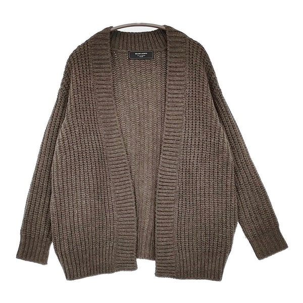 BEAMS LIGHTS 羽織 アクリルウール ボタンレス サイズ38 ニット カーディガン カーキ レディース ビームスライツ【中古】5-1022T♪