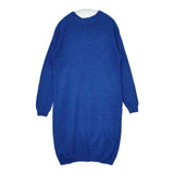 45R/45rpm ウール縮絨ワンピース 定価30800円 ニット ワンピース ブルー レディース フォーティーファイブアールピーエム【中古】5-1020T∞