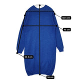 45R/45rpm ウール縮絨ワンピース 定価30800円 ニット ワンピース ブルー レディース フォーティーファイブアールピーエム【中古】5-1020T∞