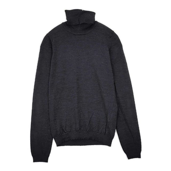 MARGARET HOWELL/JOHN SMEDLEY 578-263810 タートルネック 定価36750円 ウール セーター ニット チャコールグレー レディース マーガレットハウエル/ジョンスメドレー【中古】5-1020T∞