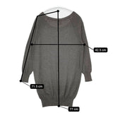 MARGARET HOWELL 589-163303 コットンカシミヤシルク チュニック セーター ニット グレー レディース マーガレットハウエル【中古】5-1020T∞