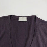 MARGARET HOWELL/JOHN SMEDLEY ウールVネック 定価29400円 セーター ニット パープル レディース マーガレットハウエル/ジョンスメドレー【中古】5-1020T∞