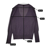 MARGARET HOWELL/JOHN SMEDLEY ウールVネック 定価29400円 セーター ニット パープル レディース マーガレットハウエル/ジョンスメドレー【中古】5-1020T∞