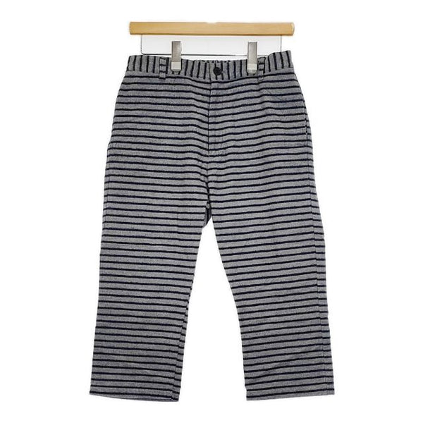 style+confort 起毛コットン ボーダー パンツ グレー ネイビー レディース スティールエコンフォール【中古】5-1020T∞