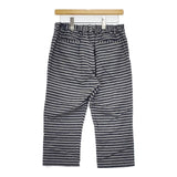 style+confort 起毛コットン ボーダー パンツ グレー ネイビー レディース スティールエコンフォール【中古】5-1020T∞