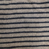 style+confort 起毛コットン ボーダー パンツ グレー ネイビー レディース スティールエコンフォール【中古】5-1020T∞