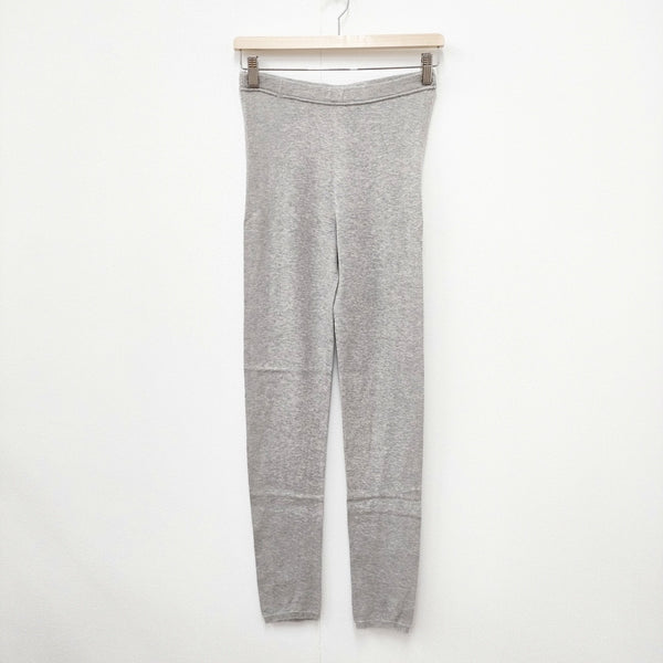 vie evam eva コットンカシミヤ 無地 レギンス グレー レディース ヴィー エヴァムエヴァ【中古】5-1006T◎