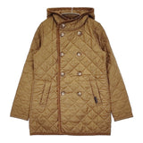 LAVENHAM ダブルボタン キルティングフードコート サイズ38 コート ブラウン レディース ラベンハム【中古】5-1022T♪