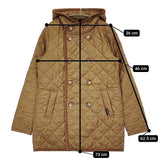 LAVENHAM ダブルボタン キルティングフードコート サイズ38 コート ブラウン レディース ラベンハム【中古】5-1022T♪