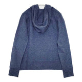 Conges payes ウール フード付きカーディガン セーター ニット ブルー レディース コンジェ ペイエ【中古】5-1020T∞