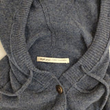 Conges payes ウール フード付きカーディガン セーター ニット ブルー レディース コンジェ ペイエ【中古】5-1020T∞