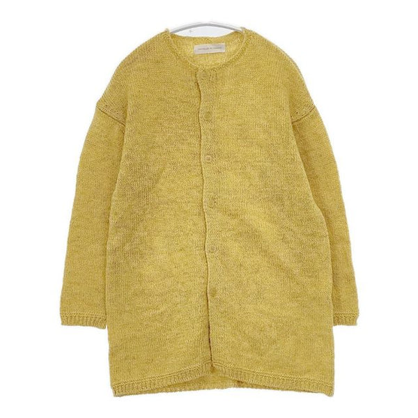 NOUVELLES DU PARADIS ウールリネン ニット カーディガン イエロー レディース ヌーベルドゥパラディ【中古】5-1020T∞