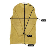 NOUVELLES DU PARADIS ウールリネン ニット カーディガン イエロー レディース ヌーベルドゥパラディ【中古】5-1020T∞