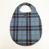 mina perhonen tartan エッグバッグ チェック トートバッグ ミズイロ ブルー レディース ミナペルホネン【中古】5-1006T◎