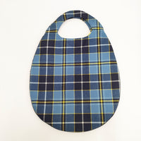 mina perhonen tartan エッグバッグ チェック トートバッグ ミズイロ ブルー レディース ミナペルホネン【中古】5-1006T◎