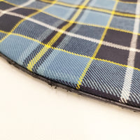 mina perhonen tartan エッグバッグ チェック トートバッグ ミズイロ ブルー レディース ミナペルホネン【中古】5-1006T◎