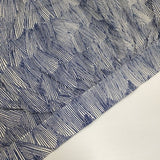 mina perhonen ripple marks フレンチスリーブ ss1618 コットン ブラウス シャツ ブルー ホワイト レディース ミナペルホネン【中古】6-0425S∞