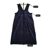 veritecoeur VC-2440 コーデュロイジャンパースカート ノースリーブ ワンピース ネイビー レディース ヴェリテクール【中古】5-1106T∞