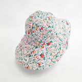 Laura Ashley/BAGGU 花柄 ハット コットン 帽子 ハット ホワイト ピンク レディース ローラアシュレイ/バグゥ【中古】5-1108G◎