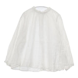 nest Robe リネンスタンドフリルブラウス 01175-1112-33 ブラウス シャツ ホワイト レディース ネストローブ【中古】6-0323M∞
