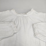 nest Robe リネンスタンドフリルブラウス 01175-1112-33 ブラウス シャツ ホワイト レディース ネストローブ【中古】6-0323M∞