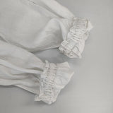 nest Robe リネンスタンドフリルブラウス 01175-1112-33 ブラウス シャツ ホワイト レディース ネストローブ【中古】6-0323M∞
