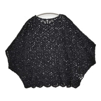 JOURNAL STANDARD LUXE モチーフレースポンチョ型ブラウス 25SS ブラック レディース ジャーナルスタンダード ラックス【中古】5-0926M♪