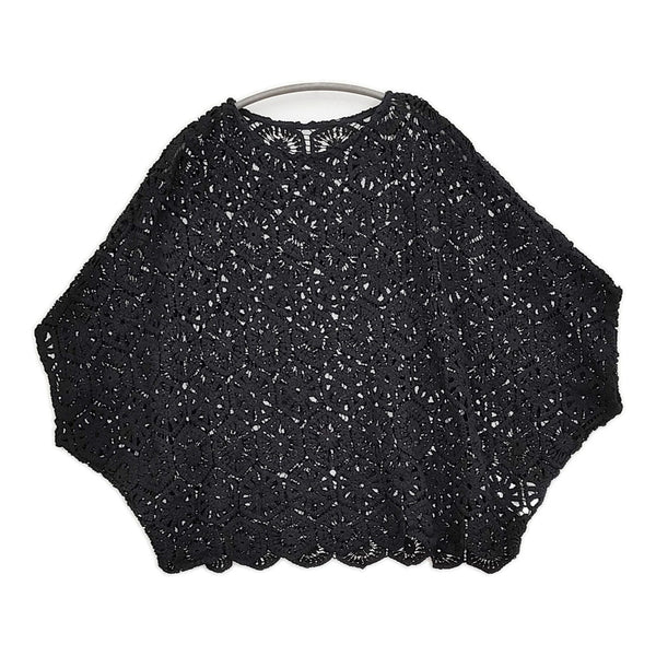 JOURNAL STANDARD LUXE モチーフレースポンチョ型ブラウス 25SS ブラック レディース ジャーナルスタンダード ラックス【中古】5-0926M♪