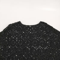 JOURNAL STANDARD LUXE モチーフレースポンチョ型ブラウス 25SS ブラック レディース ジャーナルスタンダード ラックス【中古】5-0926M♪