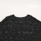 JOURNAL STANDARD LUXE モチーフレースポンチョ型ブラウス 25SS ブラック レディース ジャーナルスタンダード ラックス【中古】5-0926M♪