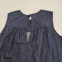 CHILD WOMAN 3 ET DEMI別注 デニムオールインワン 定価34100円 ノースリーブ ツナギ ブルー レディース チャイルドウーマン【中古】5-0926S♪#