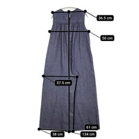 CHILD WOMAN 3 ET DEMI別注 デニムオールインワン 定価34100円 ノースリーブ ツナギ ブルー レディース チャイルドウーマン【中古】5-0926S♪#