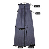 CHILD WOMAN 3 ET DEMI別注 デニムオールインワン 定価34100円 ノースリーブ ツナギ ブルー レディース チャイルドウーマン【中古】5-0926S♪