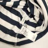nest Robe 01222-1047 コットンワイドボーダーTee 半袖Ｔシャツ カットソー ホワイト ネイビー レディース ネストローブ【中古】6-0425S∞
