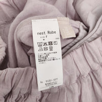 nest Robe リネン天然染め近江晒しバルーンパンツ 定価30800円 01251-1077 パンツ 25SS ラベンダー レディース ネストローブ【中古】5-0926M♪