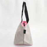 Herve Chapelier 925N ナイロン舟型ショルダーL ダブルハンドル トートバッグ ショルダーバッグ ベージュ ピンク レディース エルベ・シャプリエ【中古】6-0406G∞