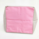 Herve Chapelier 925N ナイロン舟型ショルダーL ダブルハンドル トートバッグ ショルダーバッグ ベージュ ピンク レディース エルベ・シャプリエ【中古】6-0406G∞