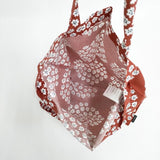 marimekko Puketti プケッティ ファブリックバッグ 花柄 トートバッグ レッド ホワイト レディース マリメッコ【中古】6-0406G∞