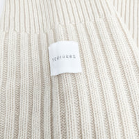 Toujours リブ マフラー スヌード ベージュ レディース トゥジュー【中古】5-1006T◎