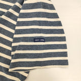 SAINT JAMES コットン ボーダー T4 半袖Ｔシャツ カットソー エクリュ ブルー ユニセックス セントジェームス【中古】6-0425S∞