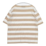 SAINT JAMES コットン ボーダー T4 半袖Ｔシャツ カットソー ベージュ ホワイト レディース セントジェームス【中古】6-0425S∞