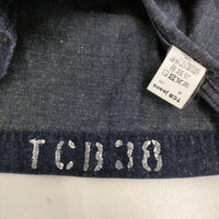 TCB jeans SEAMENS JAMPERS シーメンスジャンパー サイズ38 デニムジャケット ネイビー メンズ ティーシービージーンズ【中古】5-0926M♪