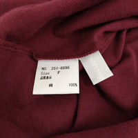 homspun 度詰めフライス ノースリーブプルオーバー 定価6050円 タンクトップ カットソー 25SS ボルドー レディース ホームスパン【中古】5-0926S♪