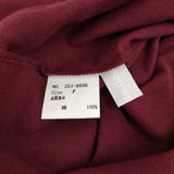 homspun 度詰めフライス ノースリーブプルオーバー 定価6050円 タンクトップ カットソー 25SS ボルドー レディース ホームスパン【中古】5-0926S♪