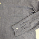 COMOLI S03-02006 ヴィスコースウール オープンカラーシャツ 長袖シャツ ブルー メンズ コモリ【中古】5-1027T∞