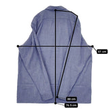 COMOLI S03-02006 ヴィスコースウール オープンカラーシャツ 長袖シャツ ブルー メンズ コモリ【中古】5-1027T∞